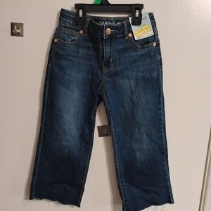 Cat & Jack Dark Blue Cropped Wide Jeans